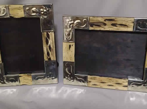 Cedro con Apliques de Cardon y Esq. en Alpaca